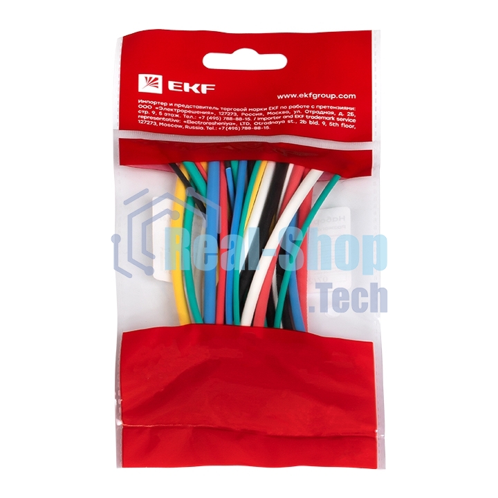 Набор трубок термоусадочных ТУТ 1/0.5; 1.5/0.75; 2/1; 2.5/1.25; 3/1.5 (6 цветов по 5шт 100мм) PROxima EKF tut-n-2-r