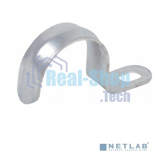 Скоба IEK CMAT11-19-010 двухлапковый 19мм оцинкованная сталь белый (упак.:10шт)