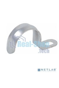 Скоба IEK CMAT11-19-010 двухлапковый 19мм оцинкованная сталь белый (упак.:10шт)