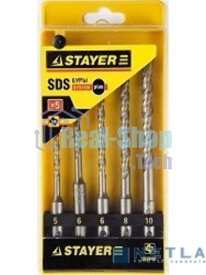 Набор буров STAYER PROFI 2930-H5 по бетону, хвостовик 