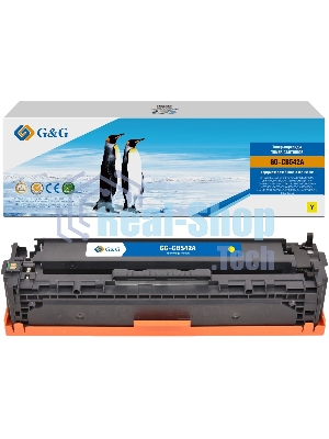 Картридж G&G аналог HP CB542A/125A/Canon 716 желтый 1.4k с чипом