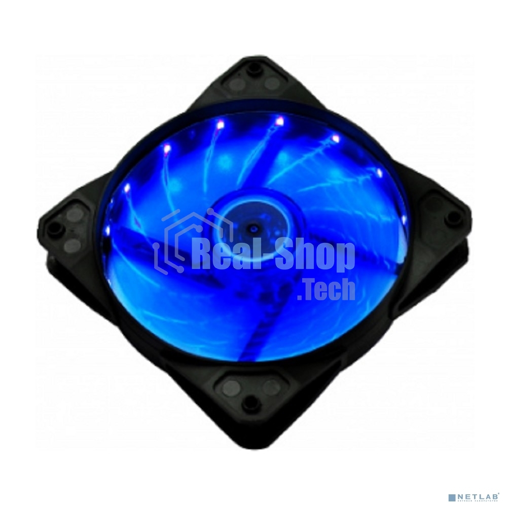 Вентилятор для корпуса Digma DFAN-LED-BLUE черный, 120 мм, 1200 об/мин, 23 дБ, 4 pin