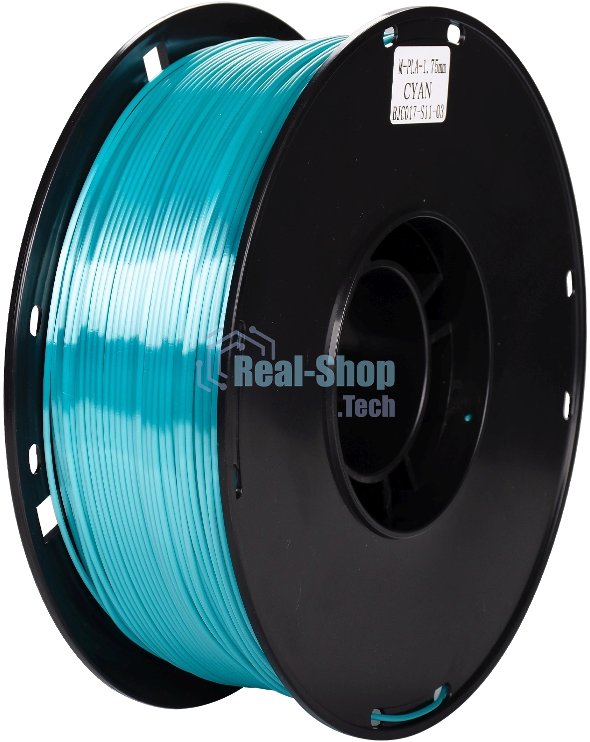 Пластик для принтера 3D Cactus CS-3D-PLA-1KG-S-CYAN PLA SILK d1.75мм 1кг L326м 1цв.