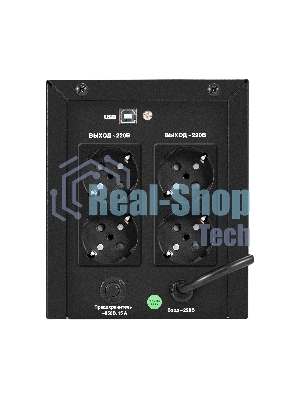 Источник бесперебойного питания ExeGate Smart LB-2200.LCD.AVR.4SH.USB (2200VA/1300W, цветной LCD, AVR, 4*Schuko, USB, батарея 12V 9Ah - 2 шт., металлический корпус, Black)