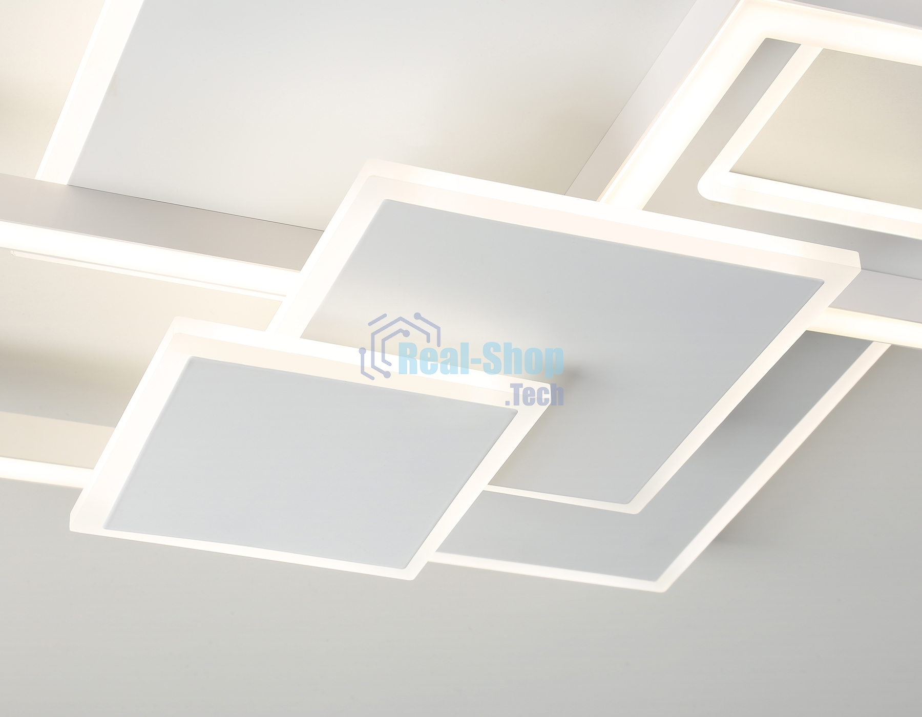 Потолочный светодиодный светильник Ambrella light FA1031/5 WH белый 95W 3000K-6400K 705*500*95 (ПДУ ИК)