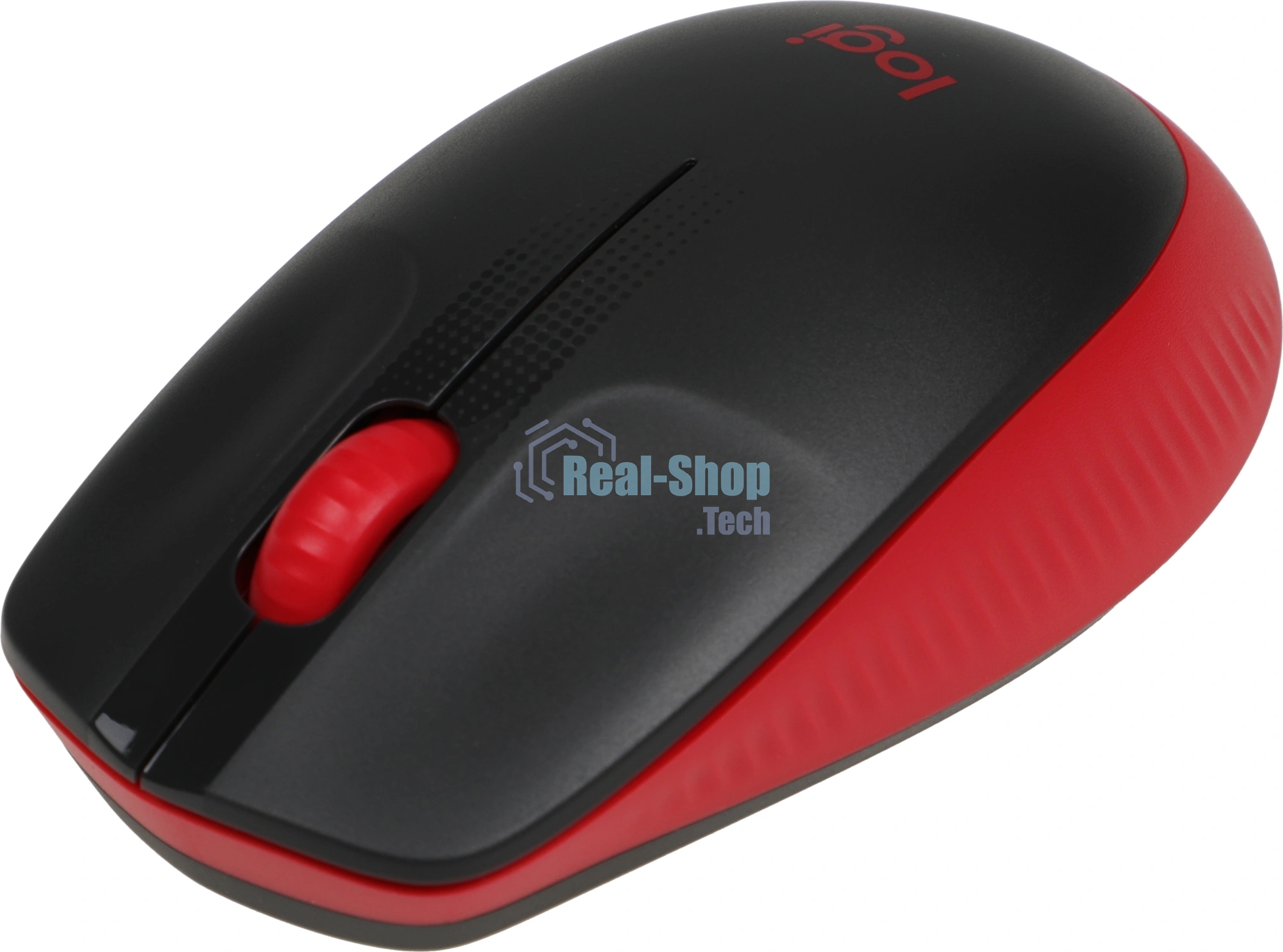 Мышь беспроводная Logitech M190 черный/красный, 1000 dpi, радиоканал, USB, кнопки - 3