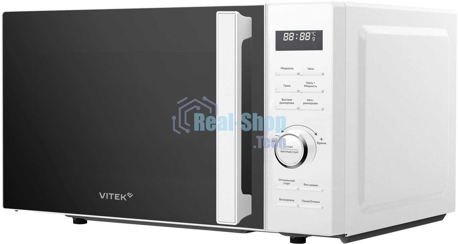 Микроволновая печь Vitek VT-MW1825 белый, 25 л, 900 Вт, переключатели - кнопки, поворотный механизм