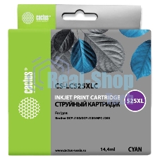 Картридж струйный Cactus CS-LC525XLC голубой (14.4 мл) для Brother DCP-J100/J105/J200