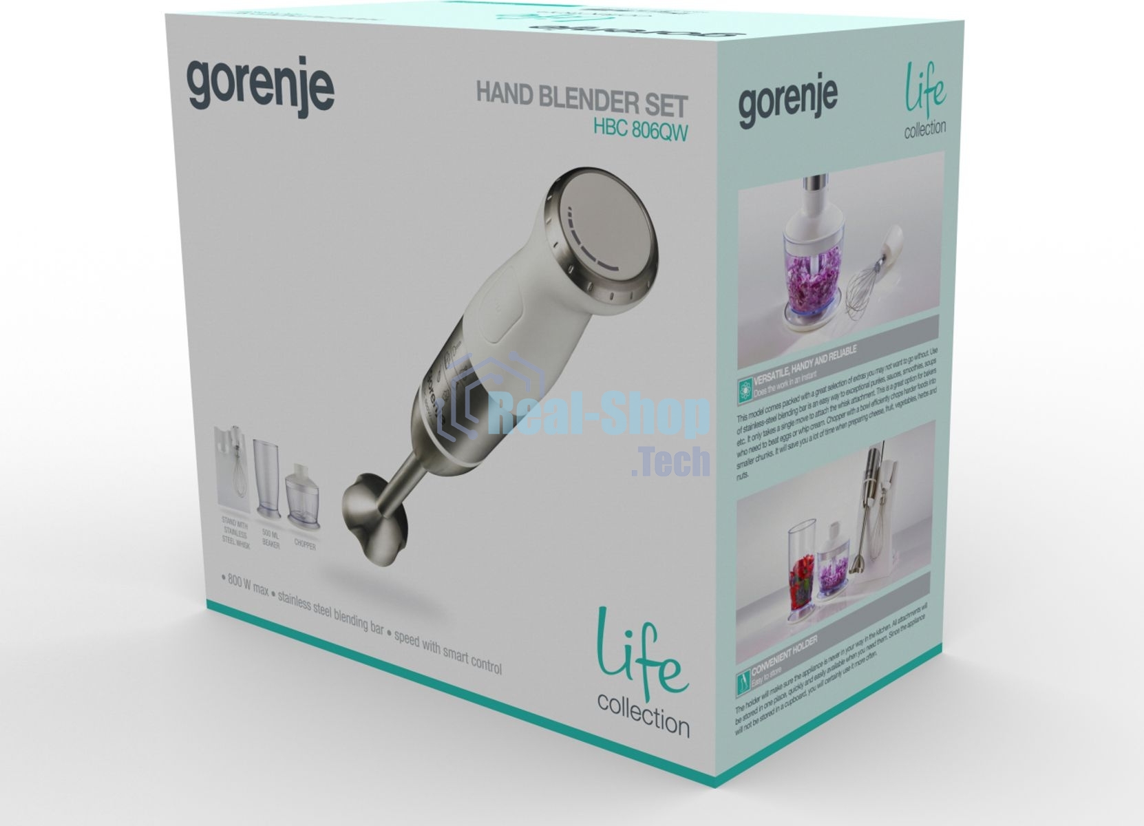 Блендер погружной Gorenje HBC806QW белый