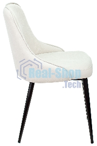 Стул для кухни Бюрократ KF-5_2 Velvet 20 комплект 2 шт, молочный, металл черный на ножках