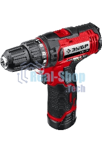 Дрель-шуруповерт аккумуляторная ЗУБР ДШЛ-125-22, Аккумуляторная, 12В, 2 АКБ, Кейс