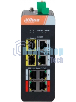Коммутатор Dahua DH-IS4207-4GT-120 5G 2SFP 4PoE 120W неуправляемый