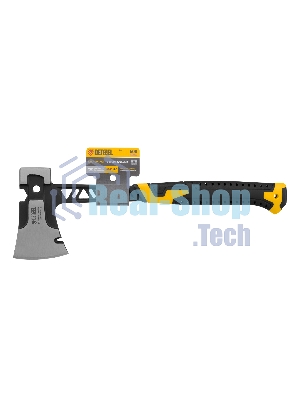 Топор цельнокованый Denzel 600 г, двухкомпонентная обрезиненная рукоятка