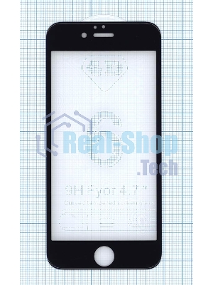 Защитное стекло 4D для Apple iPhone 6/6S черный