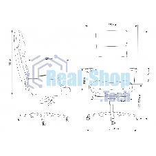 Кресло руководителя Cactus CS-LBK-AMSTERDAM кожа, крестов. алюминий