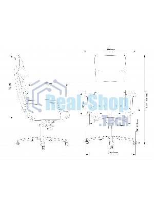 Кресло Cactus CS-LBK-AMSTERDAM черный, кожа, 120 кг, подголовник, механизм качания