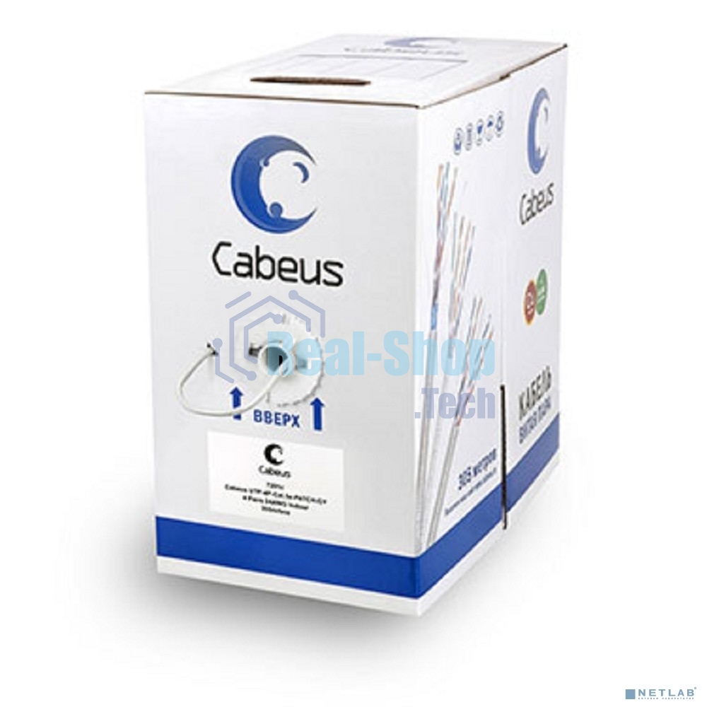 Кабель Cabeus UTP-4P-Cat.5e-PATCH-GY Кабель витая пара UTP (U/UTP), категория 5e, 4 пары, 7x0.20мм (24 AWG), многожильный (patсh), серый (305 м)