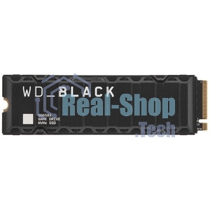 Накопитель SSD WD 2Tb Black SN850X, M.2(22x80мм), NVMe, PCIe 4.0 x4, 3D TLC, R/W 7300/6600Mb/s, IOPs 1 200 000/1 100 000, TbW 1200, DWPD 0.3, with Heat Spreader (12 мес.)