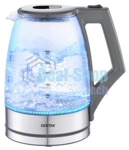 Чайник Centek CT-0014 серый, 2200 Вт, 1.8 л