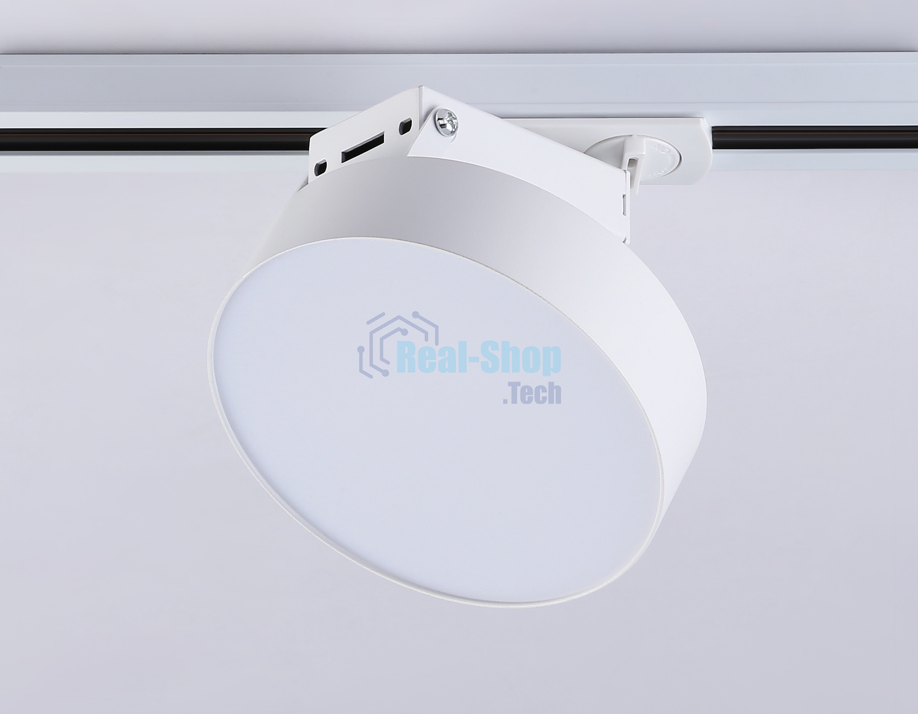 Трековый однофазный светодиодный светильник Ambrella light GL6837 WH белый LED 15W 4200K D115*80