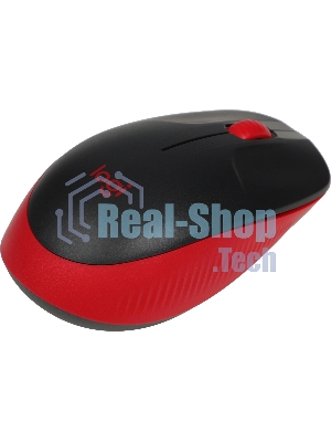 Мышь беспроводная Logitech M190 черный/красный, 1000 dpi, радиоканал, USB, кнопки - 3