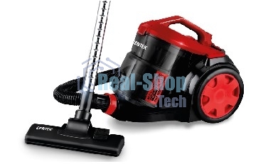 Пылесос Centek CT-2536 черный/красный, 420/2400 Вт, уборка сухая, пылесборник контейнер 2 л