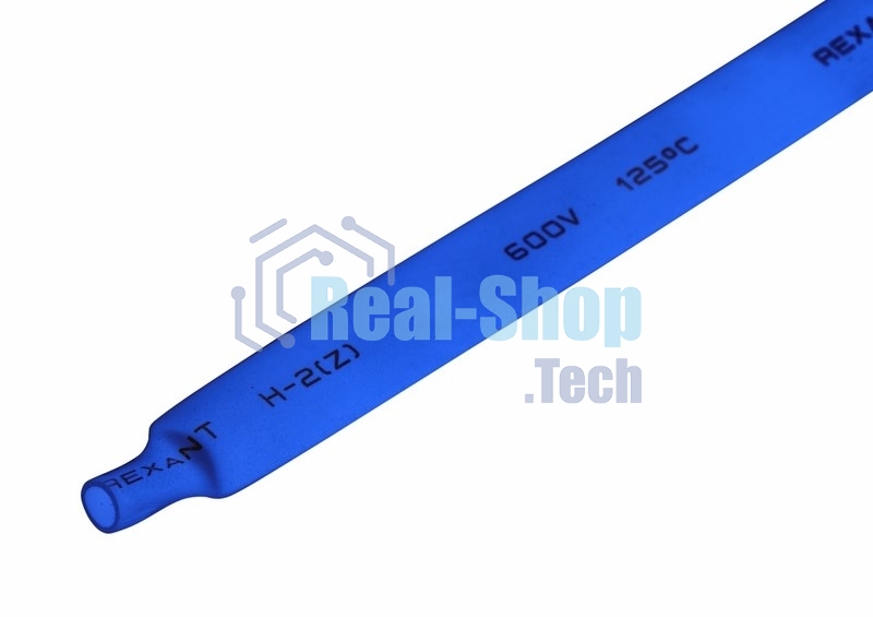 Термоусаживаемая трубка Rexant 8,0/4,0 мм, синяя, упаковка 50 шт. по 1 м