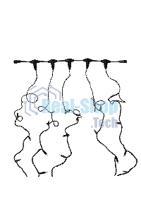 Гирлянда Neon-night LED ClipLight 24V, 5 нитей по 20 метров, цвет диодов мульти