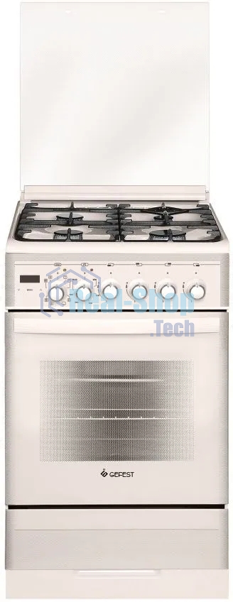 Плита комбинированная Gefest ПГЭ 5302-04 0267 бежевый, конфорок 4 газовых, духовка 55 л, 50 см x 85 см x 58.5 см