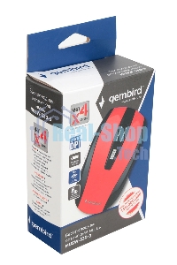 Мышь беспроводная Gembird MUSW-330-3 красный, 2400 dpi, радиоканал, USB, кнопки - 6