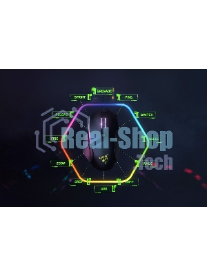 Мышь беспроводная/проводная Razer Basilisk V3 Pro 35K черный, 35000 dpi, радиоканал, Bluetooth, USB, кнопки - 11