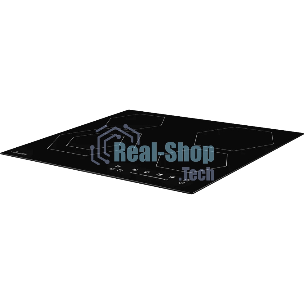 Встраиваемые электрические панели Monsher MHE 6012 Независимая стеклокерамическая варочная поверхность,Ширина 60 см, 4 зоны ускоренного нагрева,Электронное сенсорное управление,5 цифровых дисплеев, 9 уровней мощности, 1 двойная зона нагрева, таймер, индик