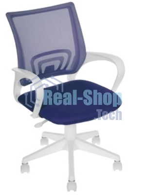 Кресло Бюрократ CH-W695NLT TW-05N TW-10N темно-синий, сетка/ткань, 120 кг, механизм качания