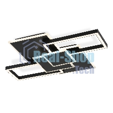 Потолочный светодиодный светильник Ambrella light FA1032/5 BK черный 95W 3000K-6400K 705*500*95 (ПДУ ИК)