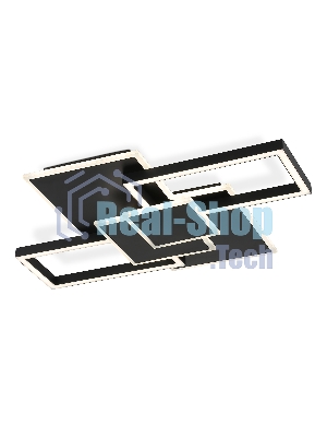 Потолочный светодиодный светильник Ambrella light FA1032/5 BK черный 95W 3000K-6400K 705*500*95 (ПДУ ИК)