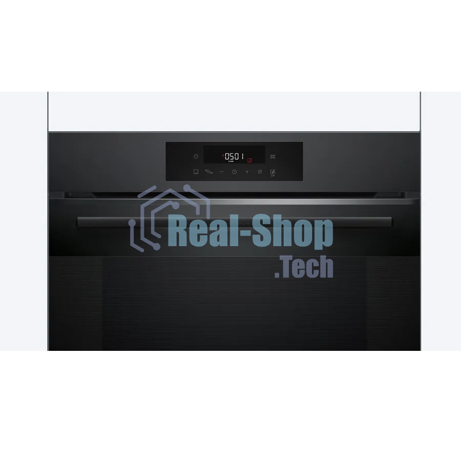 Духовой шкаф электрический Bosch HJG852YT0T Serie 6, 60 см, 66 л, черный матовый,сенсорное управление, 8 режимов+AutoPilot 30(30 автоматических программ), LCD-дисплей, галогенное освещение, самоочистка EcoClean,Soft Open and Soft Close door,телескопические направляющие на 2 уровнях