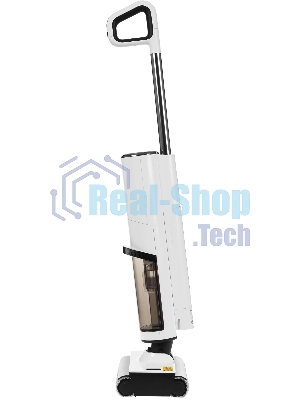 Пылесос вертикальный Deerma DEM-VX910W белый/черный, питание от аккумулятора, 230 Вт, уборка влажная/сухая, пылесборник 0.7 л, работа от АКБ max - 45 мин