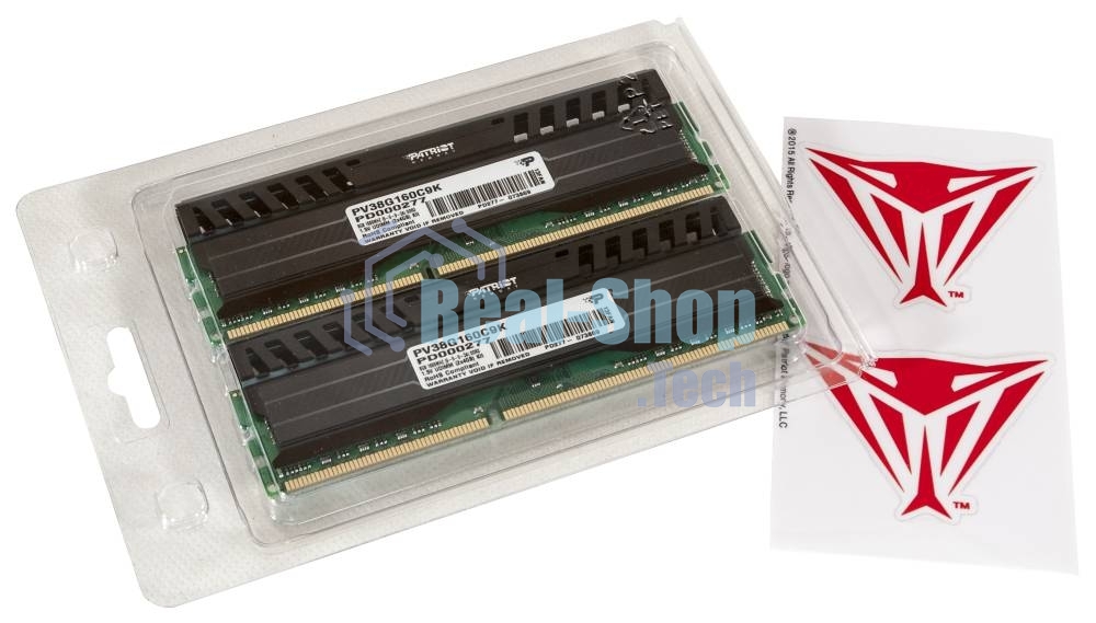 Оперативная память Patriot Viper 3, DDR3, 8GB (2x4 GB), 1600 MHz, CL9, DIMM, радиатор, черный