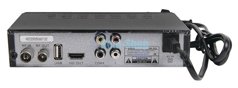 Ресивер эфирный цифровой DVB-T2/C HD HD-225 метал, дисплей DOLBY DIGITAL, Эфир