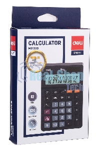 Калькулятор настольный Deli EM01320 черный 12-разр.
