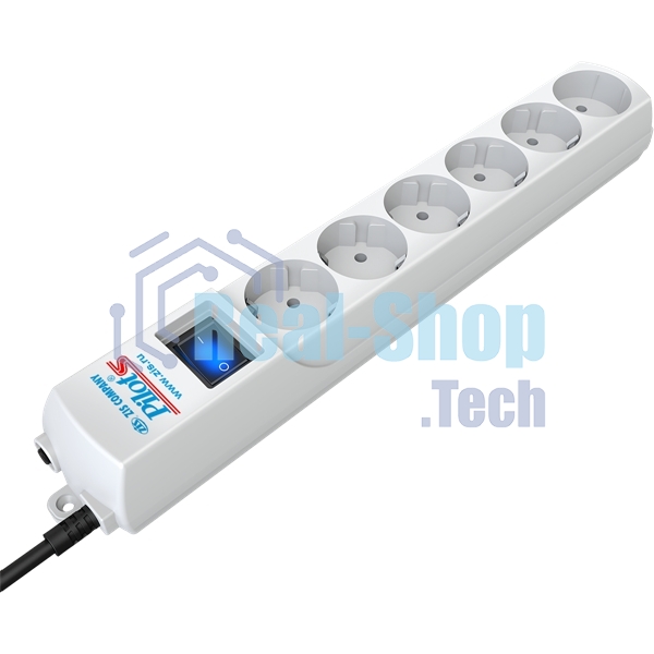 Сетевой фильтр Pilot S 7 м (6 розеток) белый (коробка)