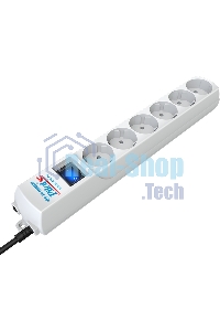 Сетевой фильтр Pilot S 7 м (6 розеток) белый (коробка)