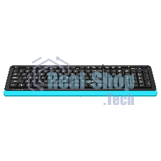 Клавиатура проводная A4Tech Fstyler FKS10, USB, черный/синий