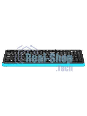 Клавиатура проводная A4Tech Fstyler FKS10, USB, черный/синий