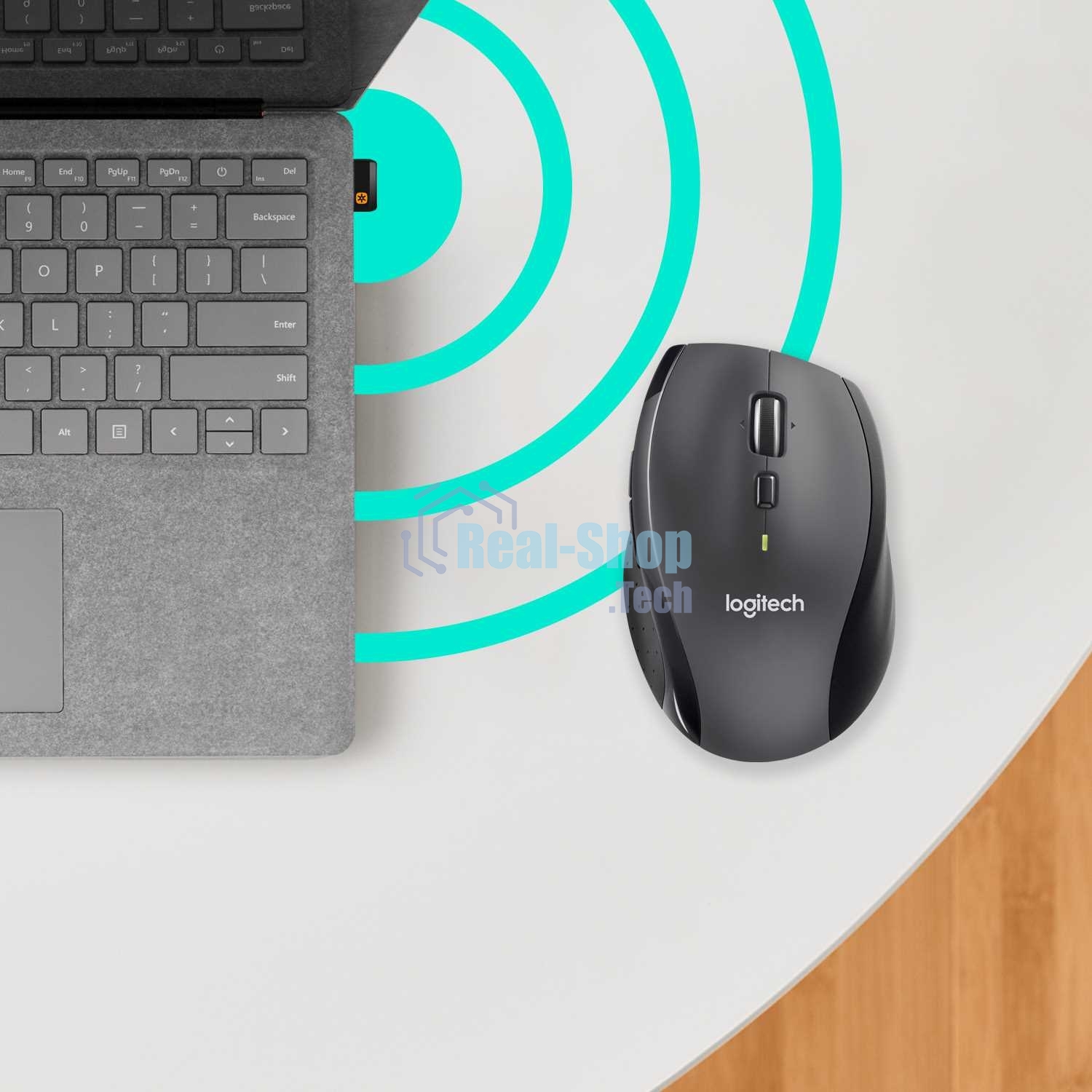 Мышь беспроводная Logitech M705 черный, 1000 dpi, радиоканал, USB, кнопки - 7