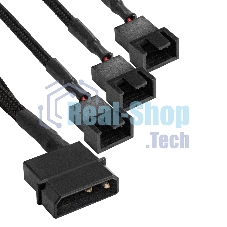 Разветвитель питания для корпусных вентиляторов ExeGate EX-CC-PSU-3xF-0.3 (Molex/3x3/4pin, все разъемы имеют 2 контакта, 0,3м)