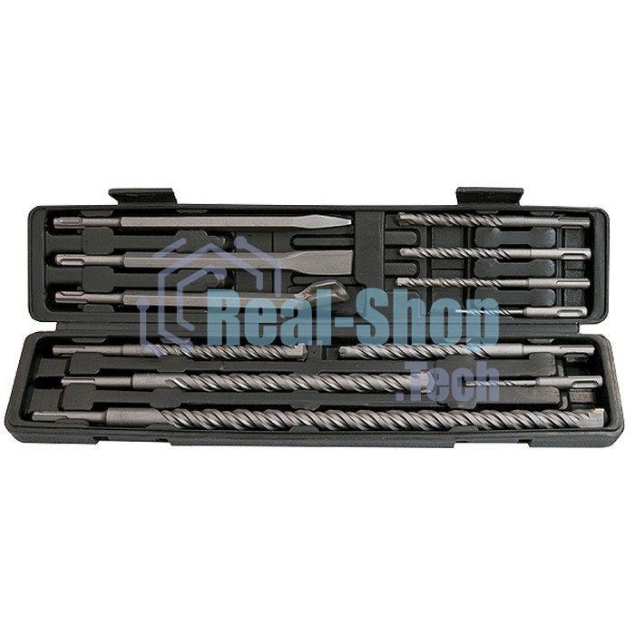 Набор буров Matrix по бетону, 5-6x110, 8-10-12x160, 14-16x210, 18x300, 20x450 мм, зубила, SDS PLUS