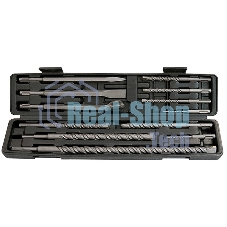 Набор буров Matrix по бетону, 5-6x110, 8-10-12x160, 14-16x210, 18x300, 20x450 мм, зубила, SDS PLUS