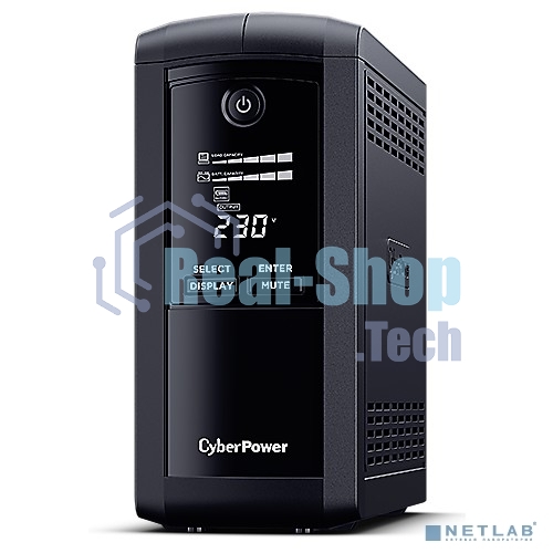 Источник бесперебойного питания UPS CyberPower VP1000EILCD Line-Interactive 1000VA/550W USB/RS-232/RJ11/45 (6 IEC С13)