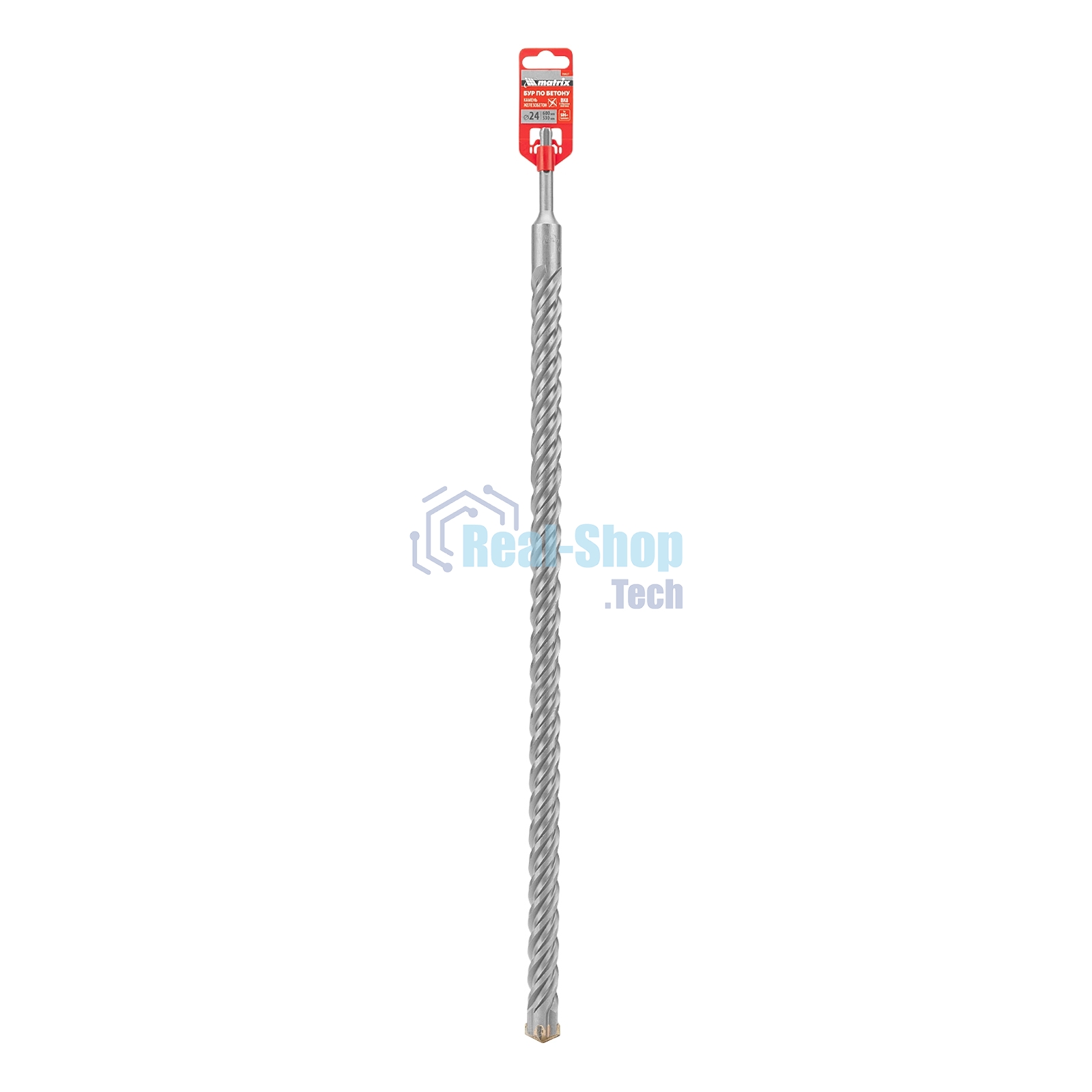 Бур по бетону Matrix, 24 x 600 мм, SDS PLUS c крестовой пластиной